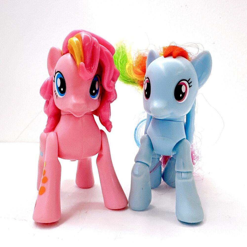 My Little Pony Mini Pinkie Pie, Rainbow Dash 2013,2015 Hasbro Pink Horse Toy MLP